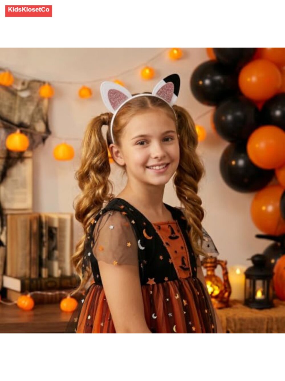 Cat Ears Headband with Glitter and Hair Clips Halloween Costume Cosplay - Picture 6 of 6